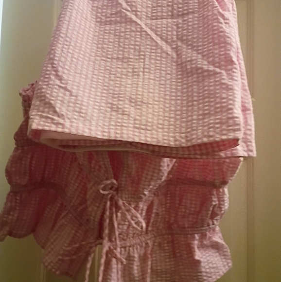 Pink Gingham Ruffle Crop Top - Picture 2 of 2